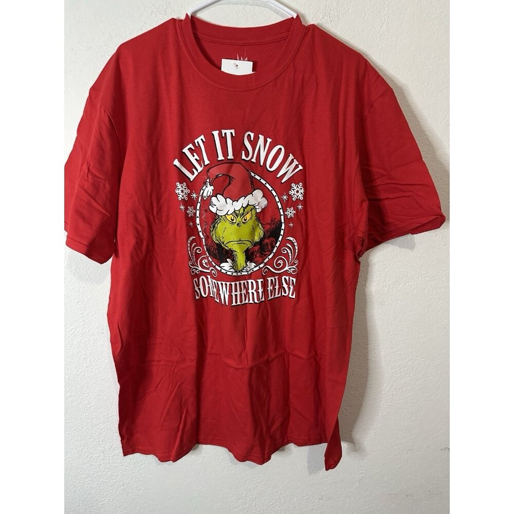 Dr. Seuss The Grinch Women’s Red Grinch Christmas Short Sleeve T Shirt Sz 2XL